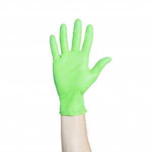 FLEXAPRENE Green Gloves, Medium, Box of 200