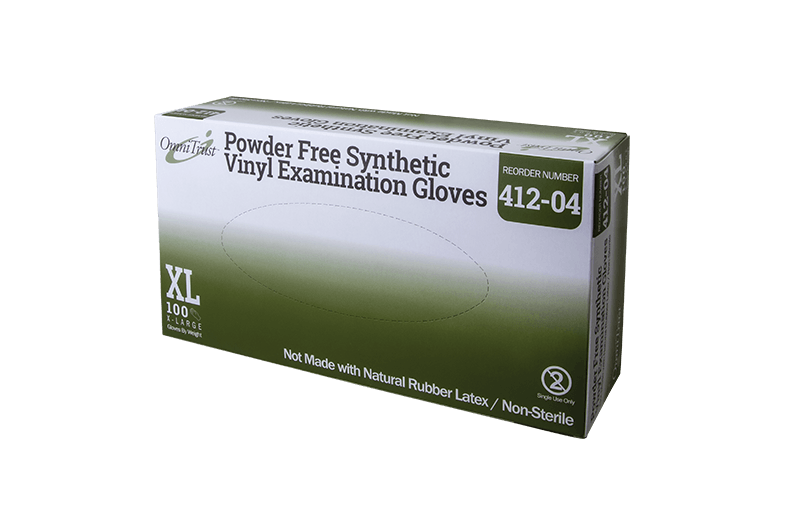 OMNITRUST 412 VINYL POWDER FREE EXAMINATION GLOVE, Case of 1000