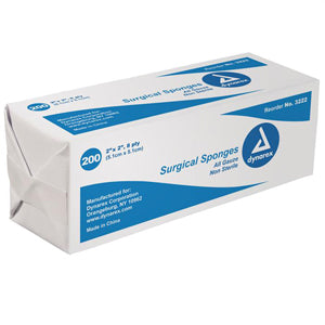 Dynarex Gauze Sponges, Bulk Packaging, Various Sizes, Various Quantities