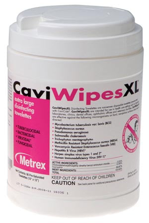 METREX CAVIWIPES DISINFECTING TOWELETTES XL CaviWipes