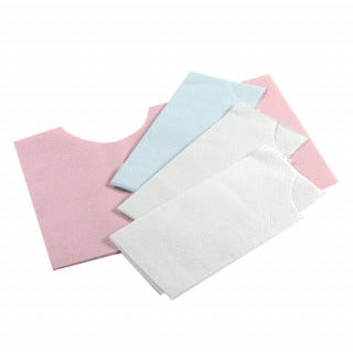 CROSSTEX POLYBACK CONTOUR BIB 3-Ply Paper, Poly, 18" x 22", Various Colors, 400/cs